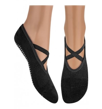 Calze Antiscivolo Donna per Yoga, Pilates e Fitness - COCONUDA Black 35-41