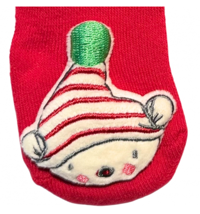 Calzine Natalizie Losan Neonato, Rosse con Elfo a Sonaglio