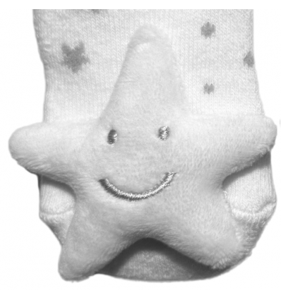 Calzini Neonato Bianchi con Stellina Sonaglio, Magia Losan