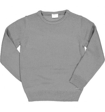 Maglione grigio a girocollo ragazzi, caldo e versatile.