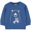 Felpa Losan Blu Skate Bear -Cotone Felpato con Bottoni