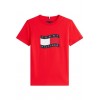 T-Shirt Tommy Hilfiger wavy flag, Bambino e Ragazzo in Cotone Ragazzi
