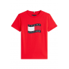T-Shirt Tommy Hilfiger wavy flag, Bambino e Ragazzo in Cotone Ragazzi