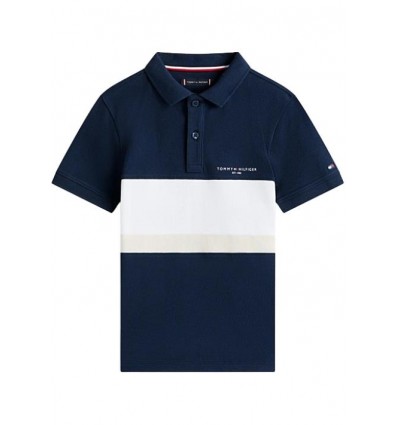 Polo Tommy Hilfiger mini corp emb clrblock da Ragazzo, Stile iconico per ogni ocasione Bambino