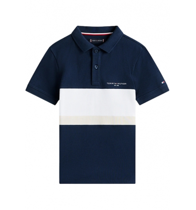 Polo Tommy Hilfiger mini corp emb clrblock da Ragazzo, Stile iconico per ogni ocasione Ragazzo