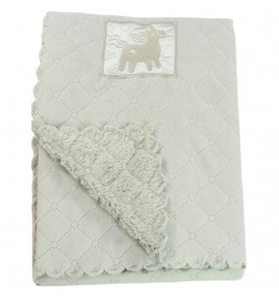 Copertina Pile Unisex Morbida e Calda con Ricamo