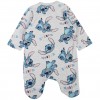 Tutina Neonato Disney Stitch, Grigia con Stampa All Over e Chiusura a Bottoni