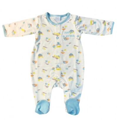 Tutina Neonato Happy Playing SoftTouch Cotone Leggero 0-6 mesi