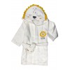 Set Bagno Neonato Leoncino Coccoloso 3 Pezzi in Morbido Cotone Bianco