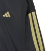 Tutina zip unisex neonato Adidas con iconiche 3 strisce oro Nero