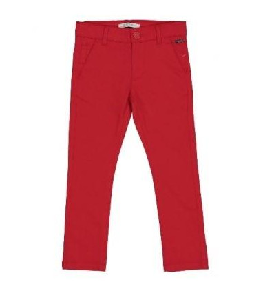 Pantalone Raso Stretch Elegante Rosso
