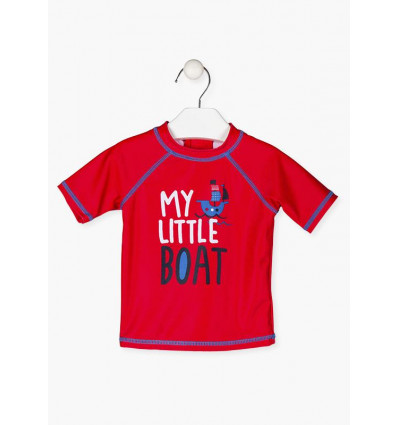 T-Shirt my little boat rosso