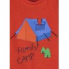 T-Shirt family camp rosso 